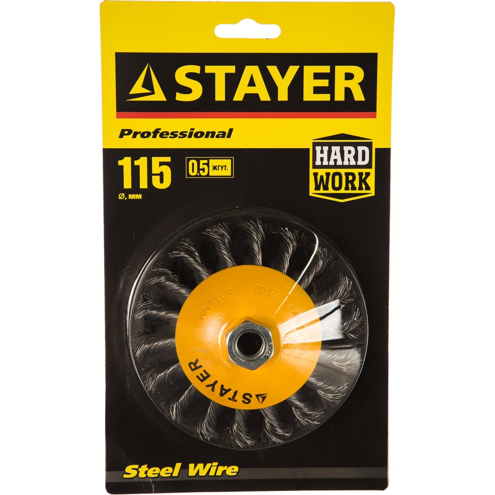 Щетка коническая (115 мм; М14) PROFESSIONAL" STAYER 35135-115"