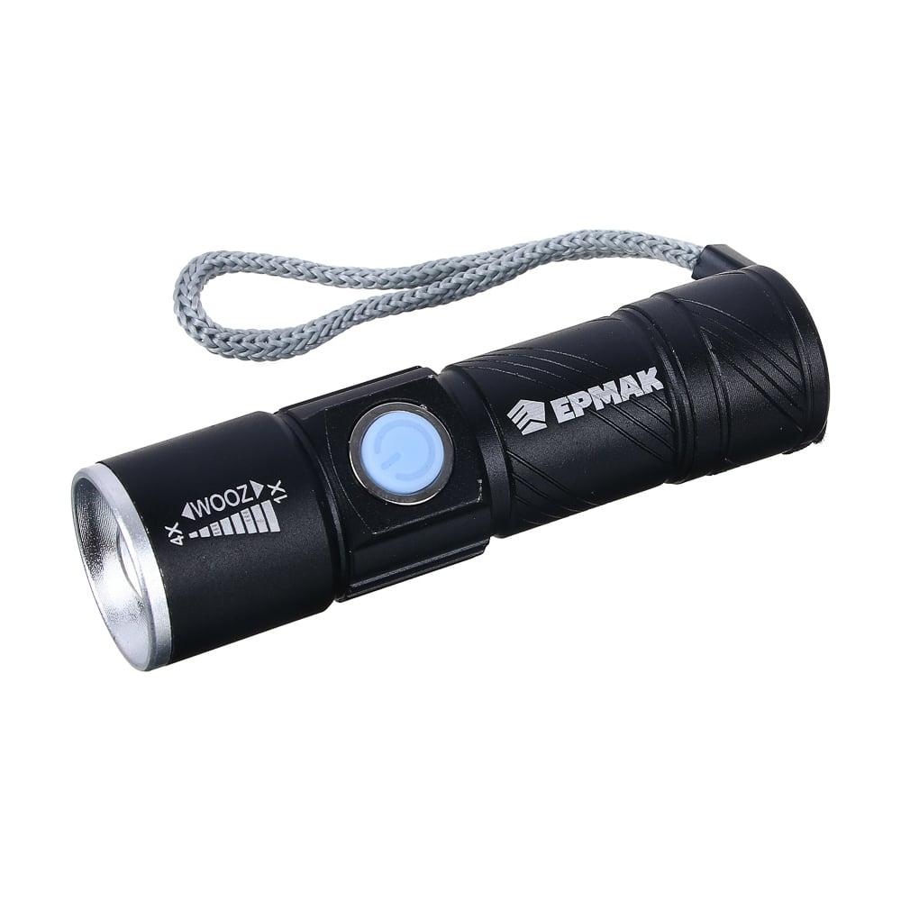 Фонарь ЕРМАК  XPE, 3Вт, 150м, 1200мАч, 2,5х2,5х9,5см, 3 режима, алюминиевый сплав, 1 цвет 224-019