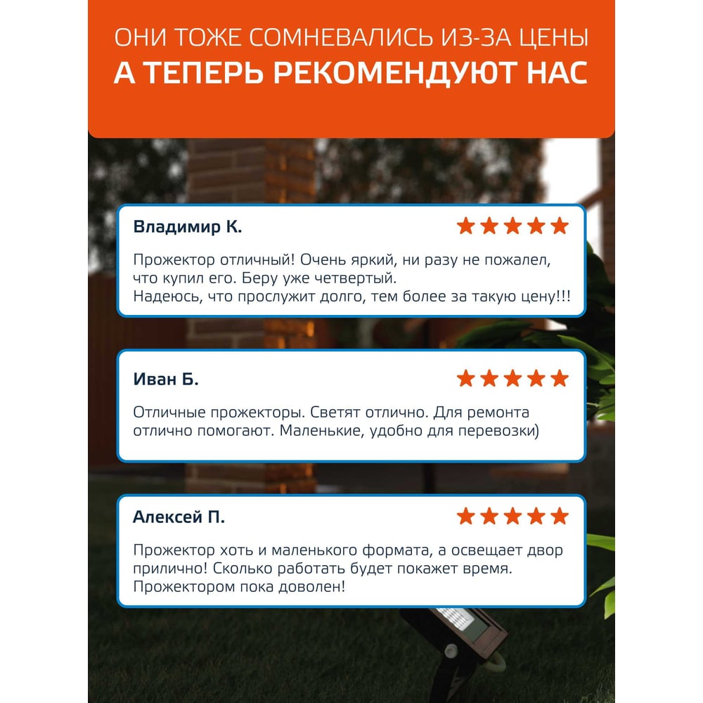 Светодиодный прожектор Gauss Elementary 50W 4250lm IP65 6500К черный ПРОМО 613100350P