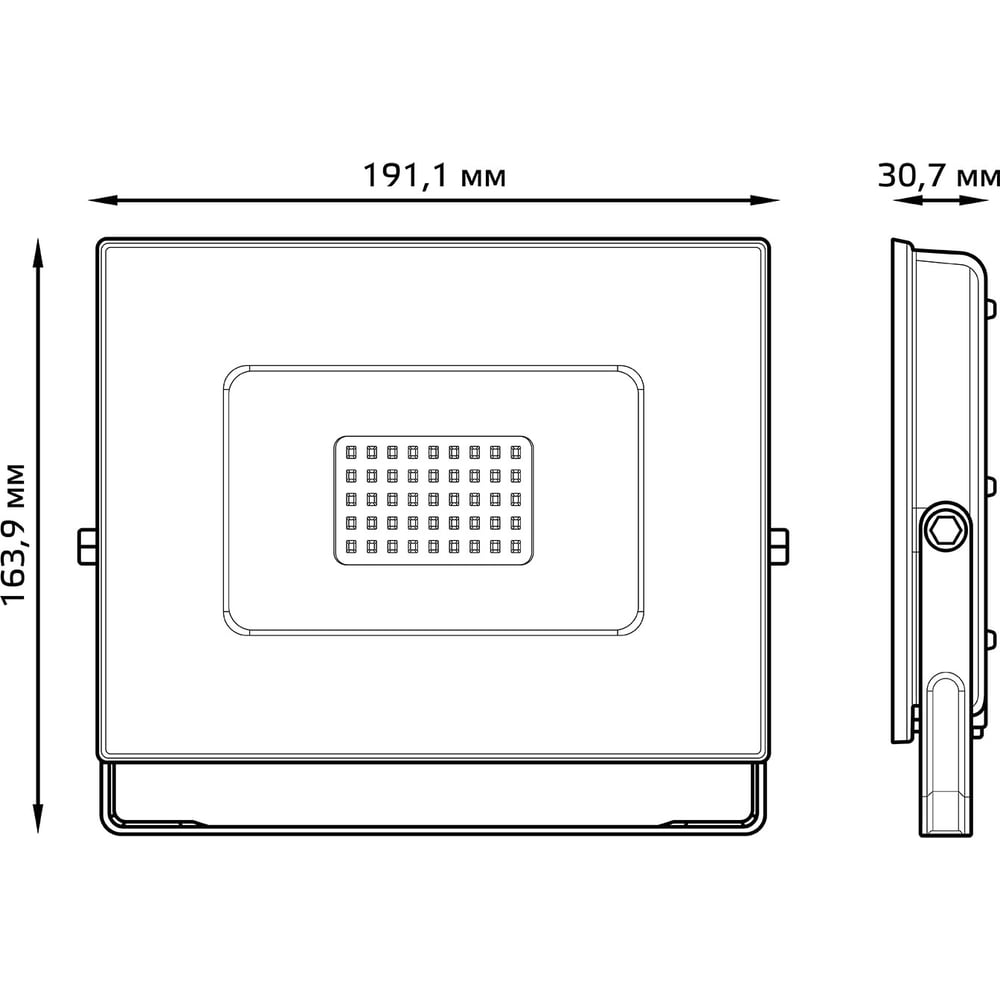 Светодиодный прожектор Gauss Elementary 70W 5950lm IP65 6500К ПРОМО черный 613100370P