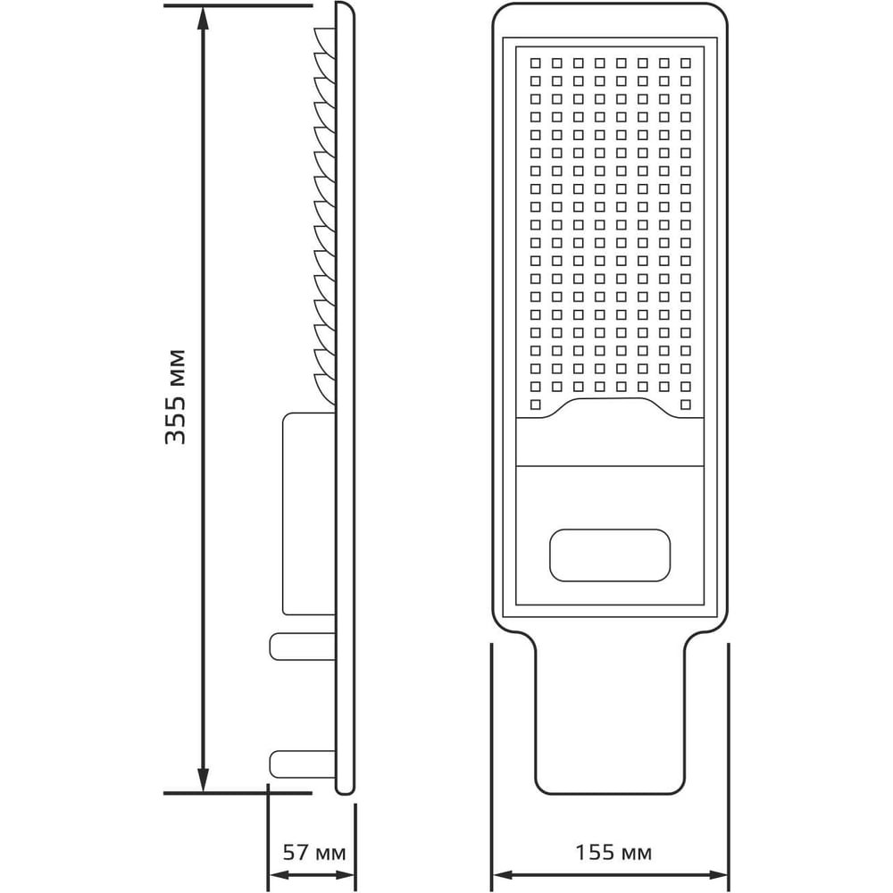 Уличный консольный светодиодный светильник Gauss IP65 50W 5000lm 5000K КСС Д" 629536350"