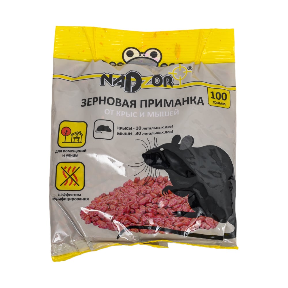 Зерновая приманка от мышей и крыс Nadzor 100 г 118090