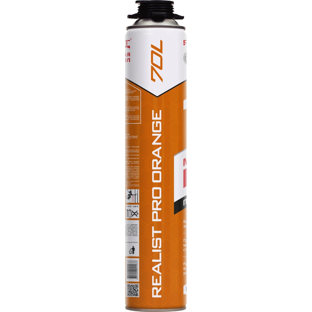Пена монтажная REALIST PRO Orange 70 л 4602009041037