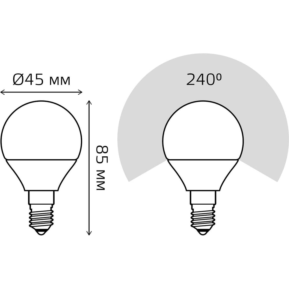 Лампа Gauss LED Elementary Шар 10W E14 880lm 3000K 53110