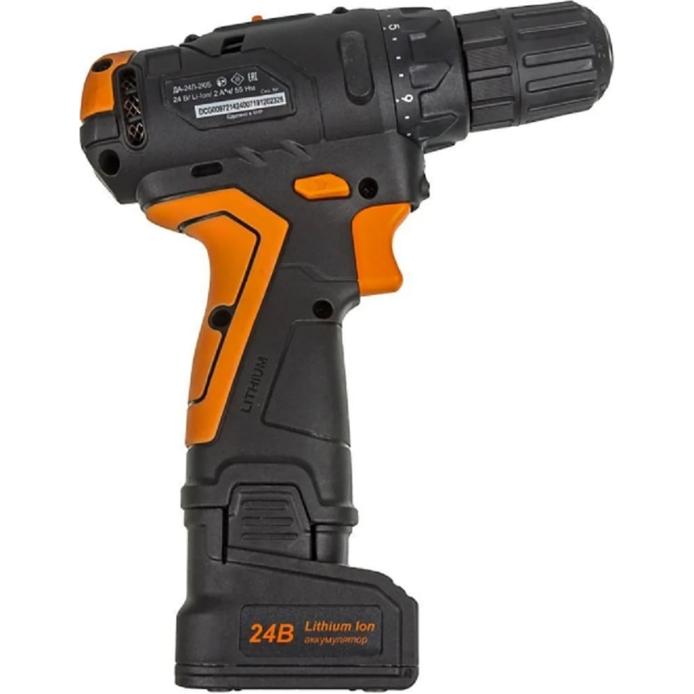 Аккумуляторная дрель-шуруповерт Вихрь ДА-24Л-2К/Б 72/14/24