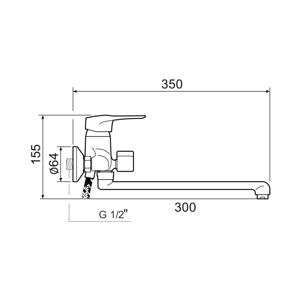 Смеситель для ванны РМС SL55-006E