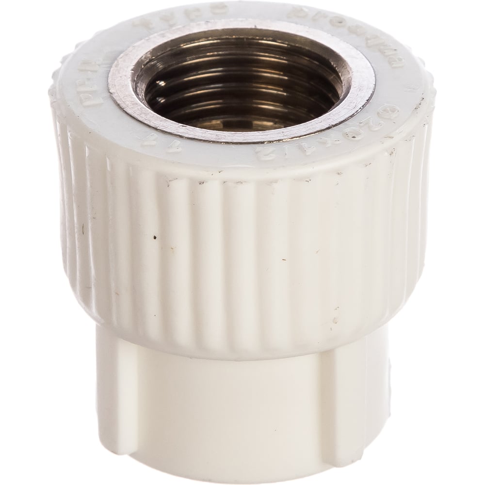 Комбинированная муфта PRO AQUA PP-R ВР Белая 20-1/2 PA22008Pb