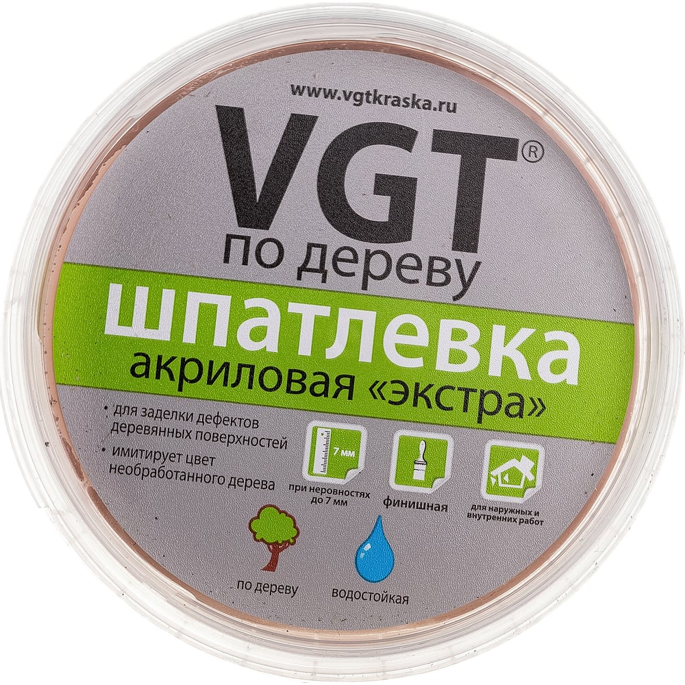 Шпаклевка по дереву Экстра Бук 0,3 кг VGT 11594800