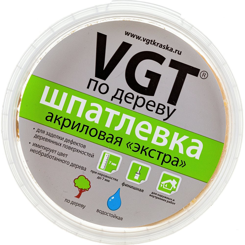 Шпаклевка по дереву Экстра Лиственница 0,3 кг VGT 11594871