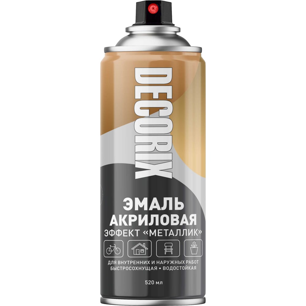 Аэрозольная эмаль Decorix (металлик; глянцевая; акриловая; медь; 520 мл) 0103-07 DX