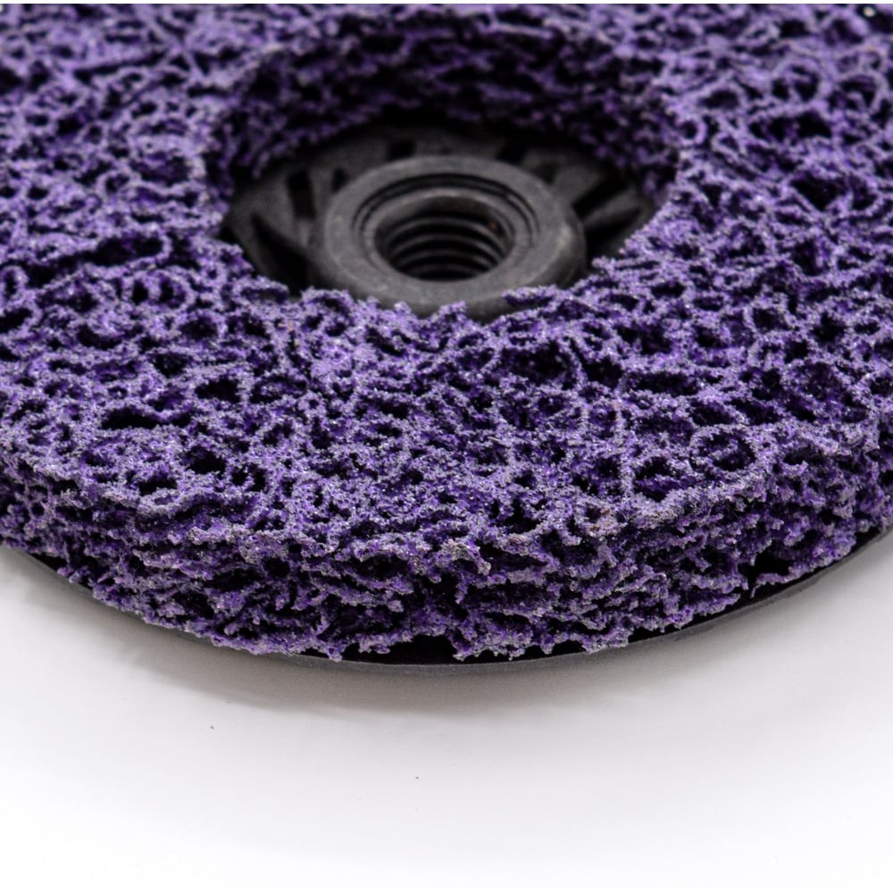 Круг зачистной полимерный (коралловый) фиолетовый, extra coarse (очень грубый), 125x15 мм, М14 РемоКолор 37-1-416