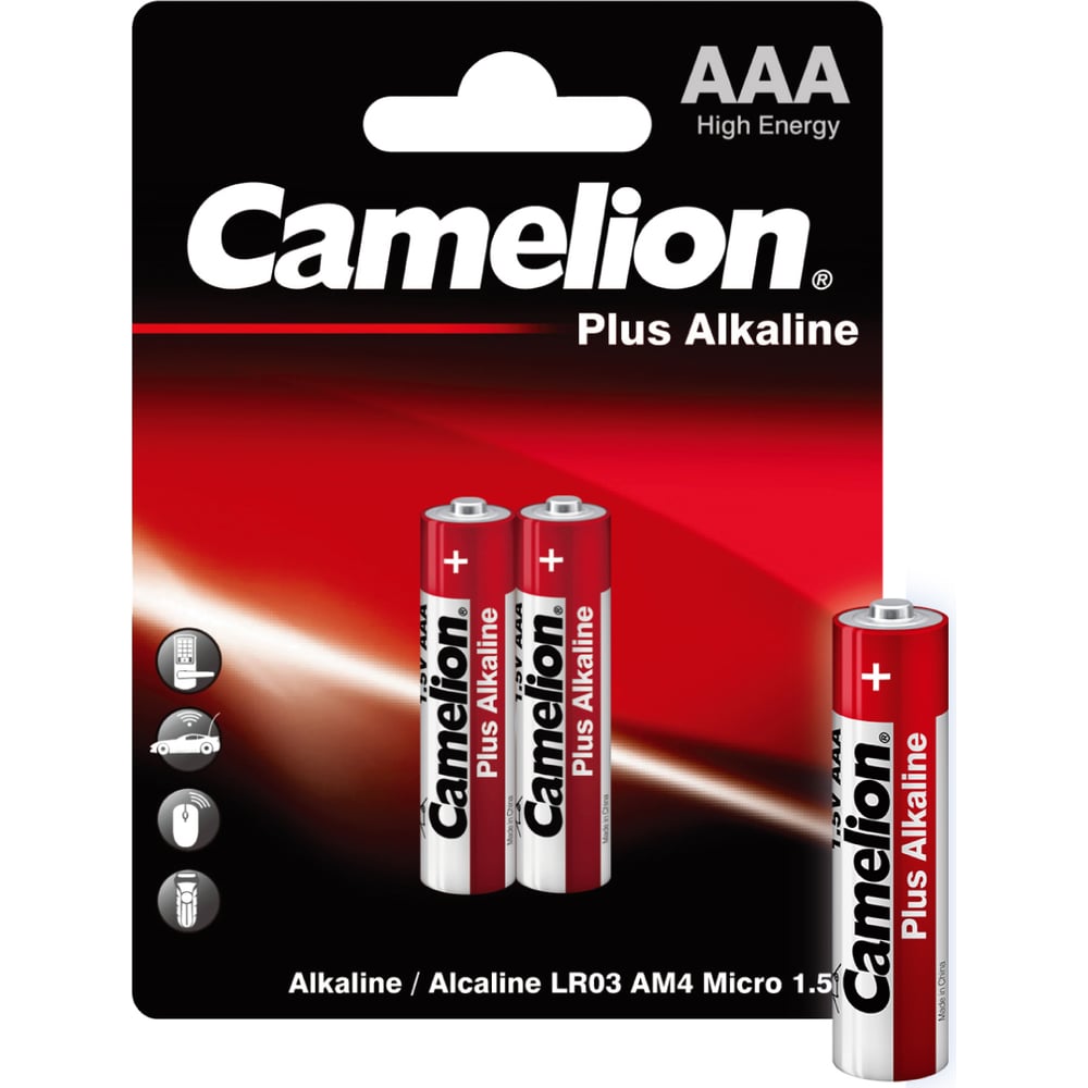Батарейка LR03 Plus Alkaline BL-2,1.5В, блистер 2 шт. Camelion 1651