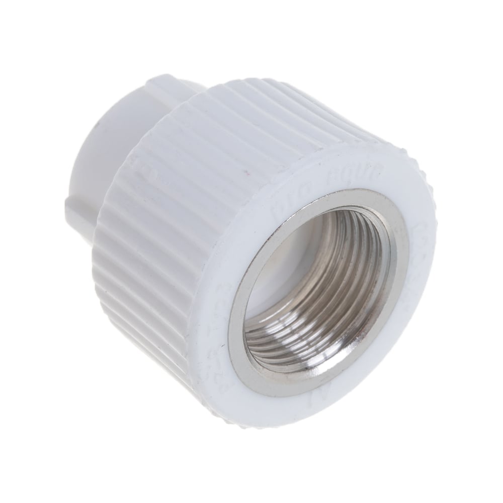 Комбинированная муфта PRO AQUA PP-R ВР белая d-20 мм 3/4 PA22010Pb"