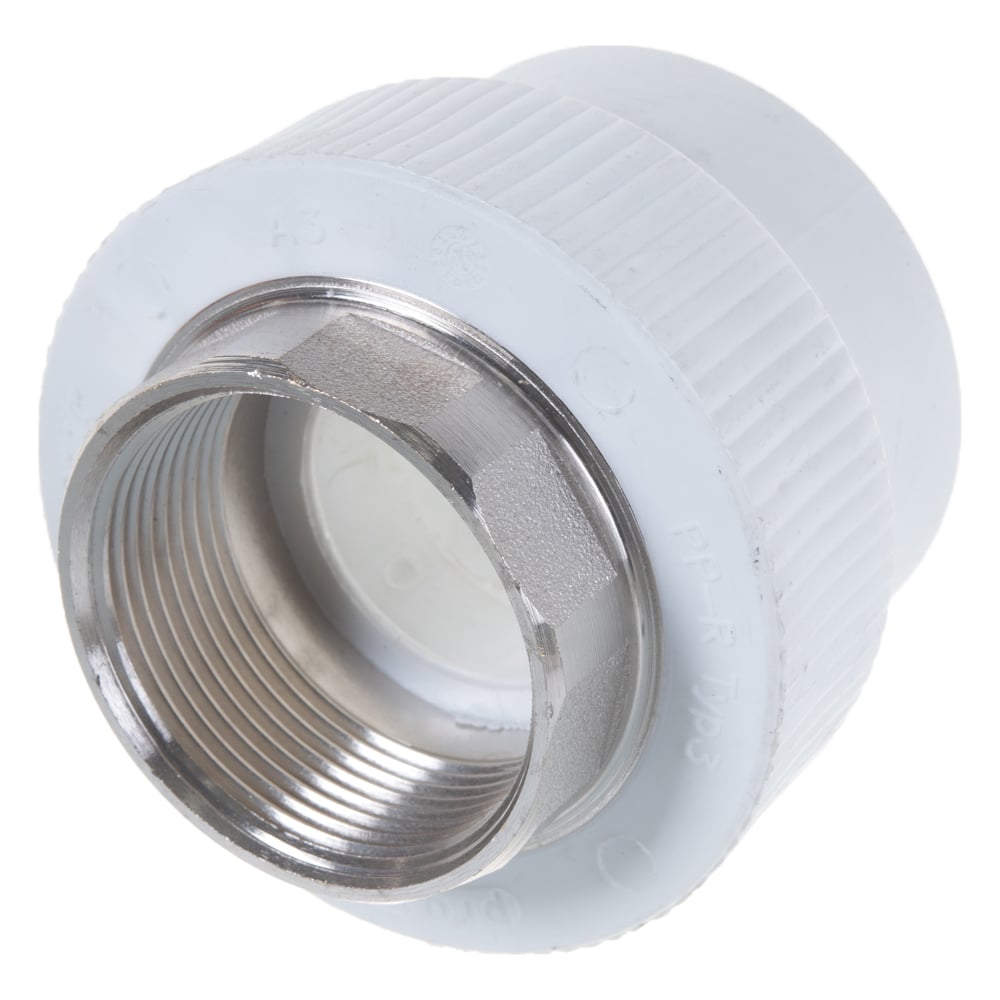 Комбинированная муфта под ключ PRO AQUA PP-R ВР белая d-50 мм 1 1/2 PA22522Pb"