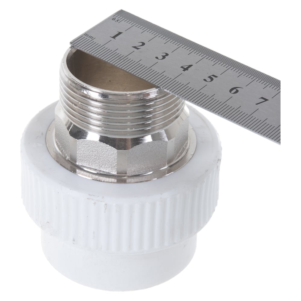 Комбинированная муфта под ключ PRO AQUA PP-R НР белая d-40 мм 1 1/4 PA23520Pb"