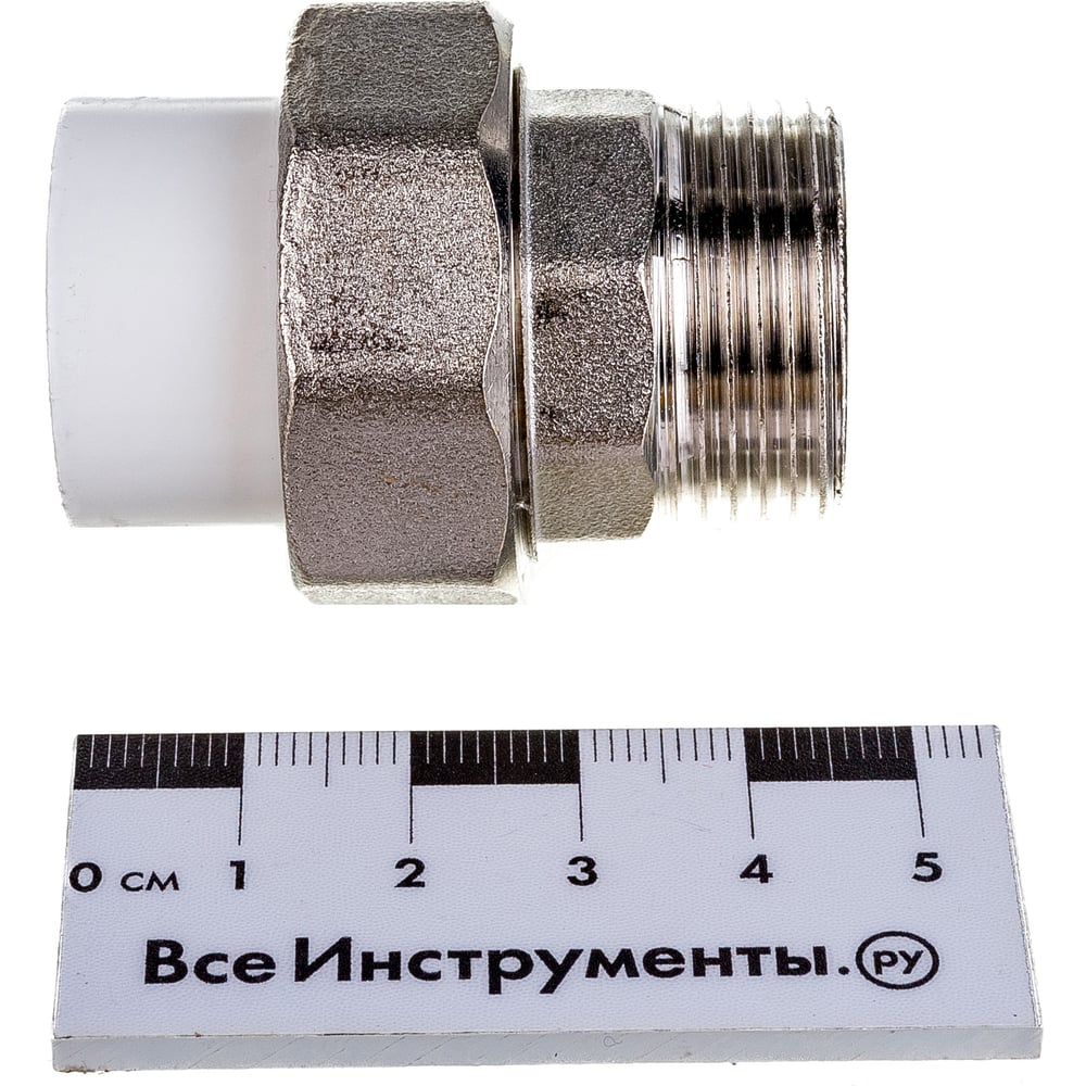 Комбинированная разъемная муфта (американка) PRO AQUA PP-R НР белая d-20 мм 3/4 PA21010b"