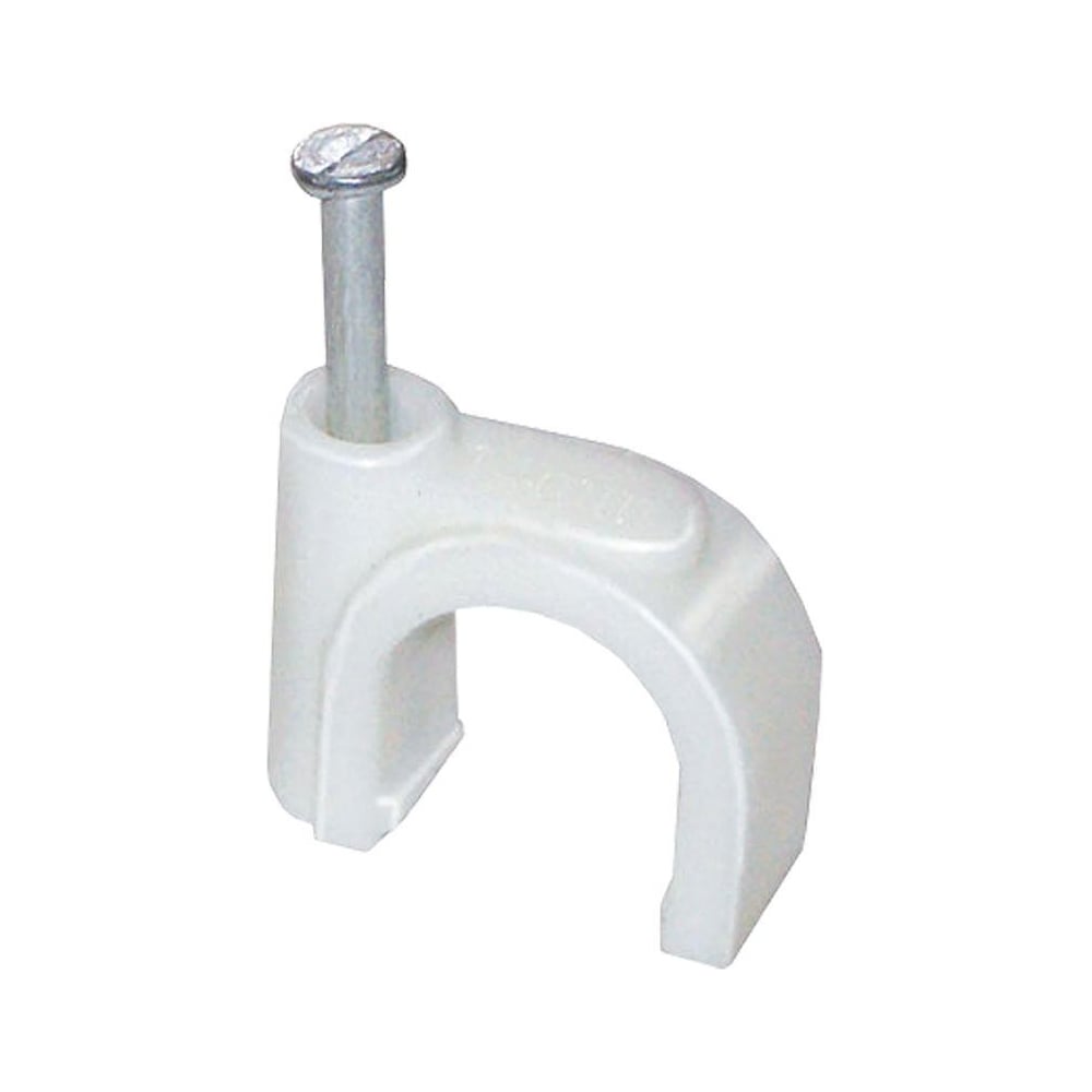 Скоба IEK 14 мм круглая пластиковая (100шт) USK11-14-100
