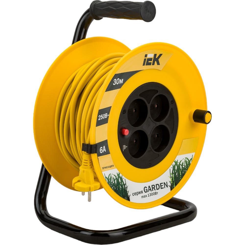 Удлинитель на катушке с термозащитой 4х30м УК30 2х0.75 IEK Garden WKP23-06-04-30 277732