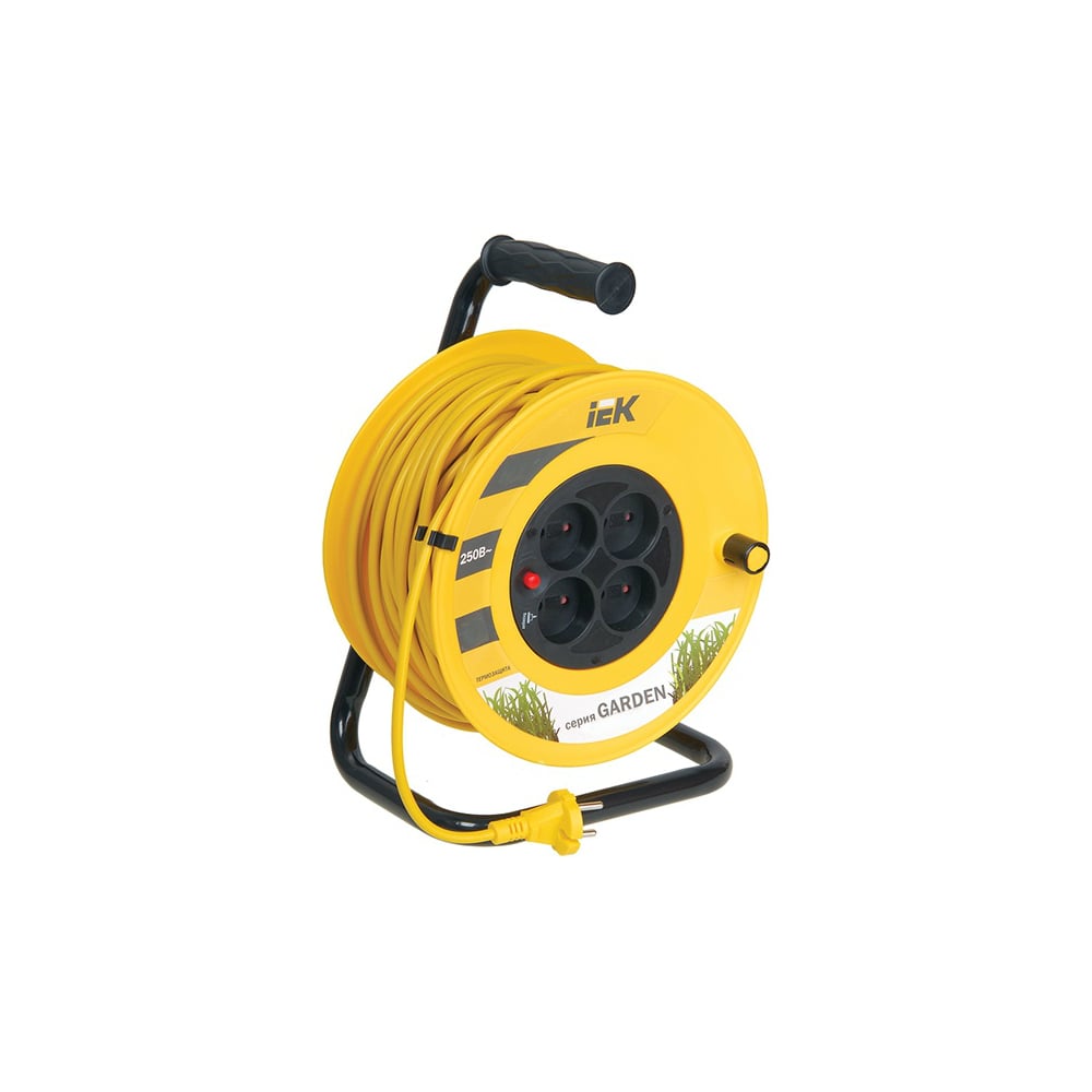 Удлинитель на катушке с термозащитой 4х40м УК40 2х1.0 IEK Garden WKP23-10-04-40 277733