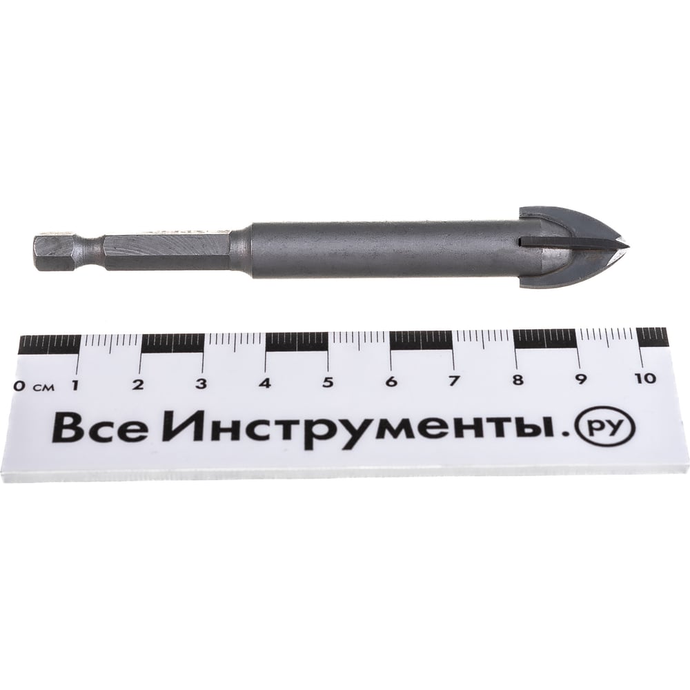 Сверло по стеклу и кафелю ЗУБР Профессионал 4-х резцовый, 14 мм, шестигранный хвостовик 29845-14_z01