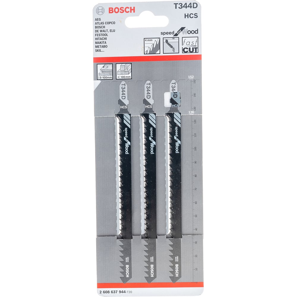 3 Лобзиковые Пилки Т 344 D,HCS BOSCH