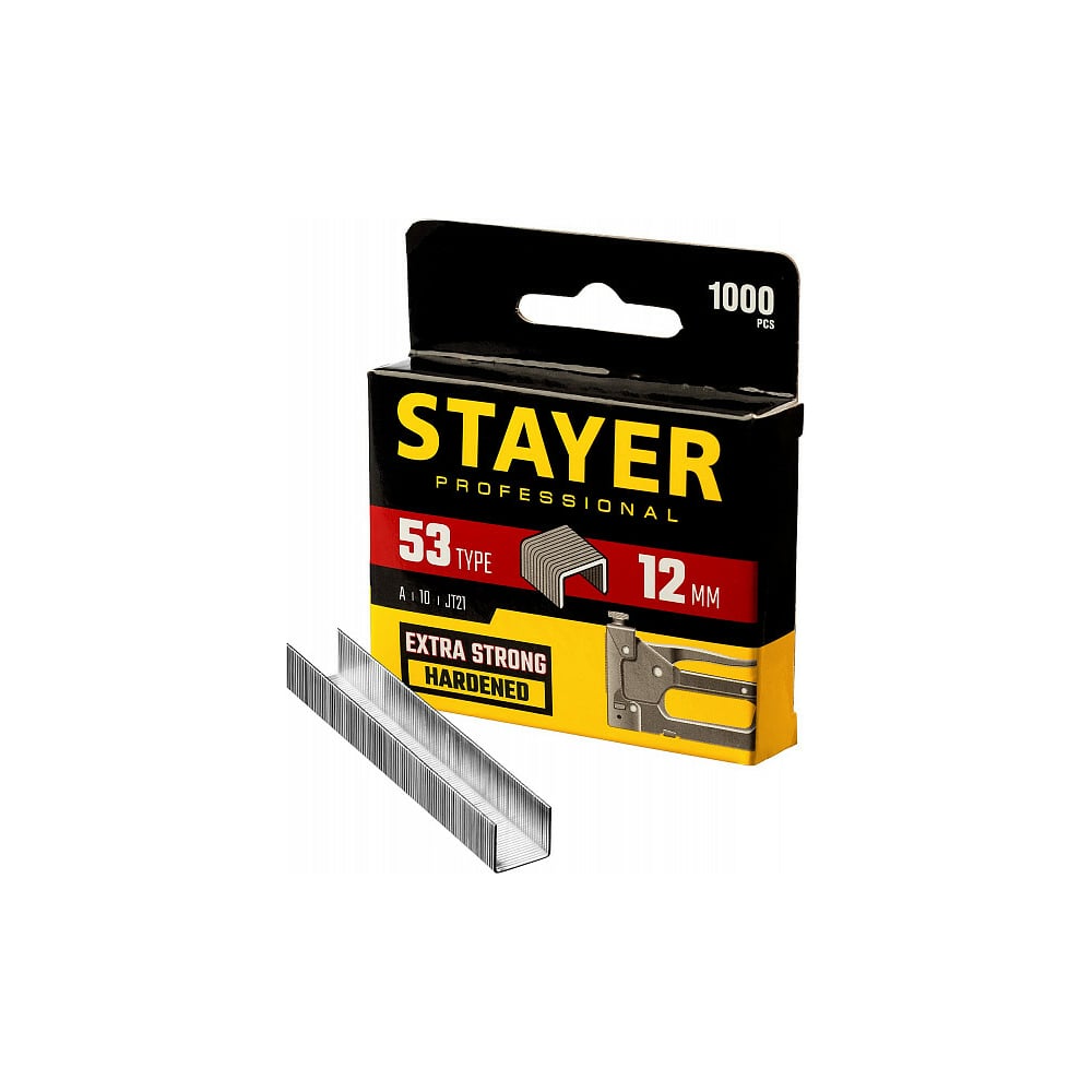 Скобы тонкие (1000 шт; 12 мм; тип 53) для степлера Stayer 3159-12_z02