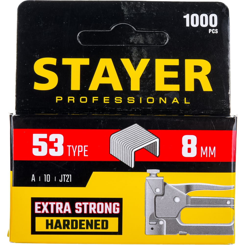 Скобы для степлера Stayer 8 мм тонкие тип 53, 1000 шт 3159-08_z02