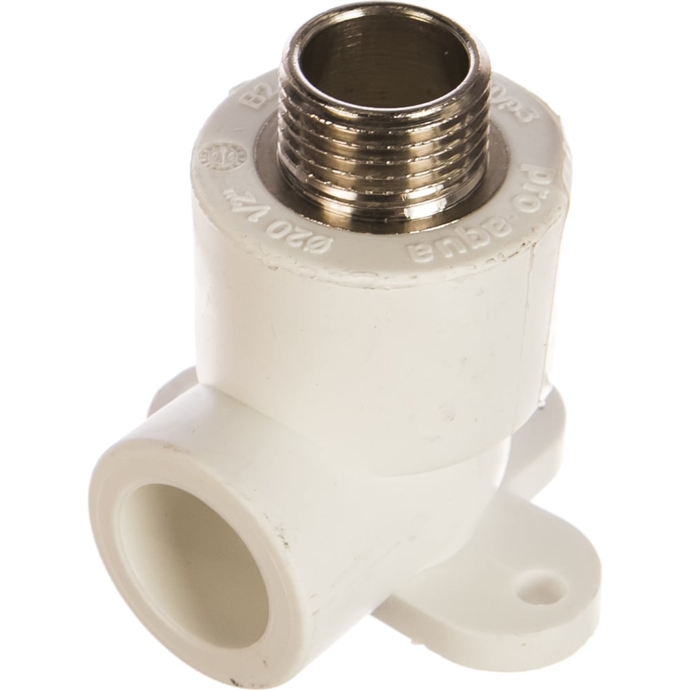 Комбинированный угольник с креплением PRO AQUA PP-R НР белый, 20 мм, 1/2 PA28108Pb"