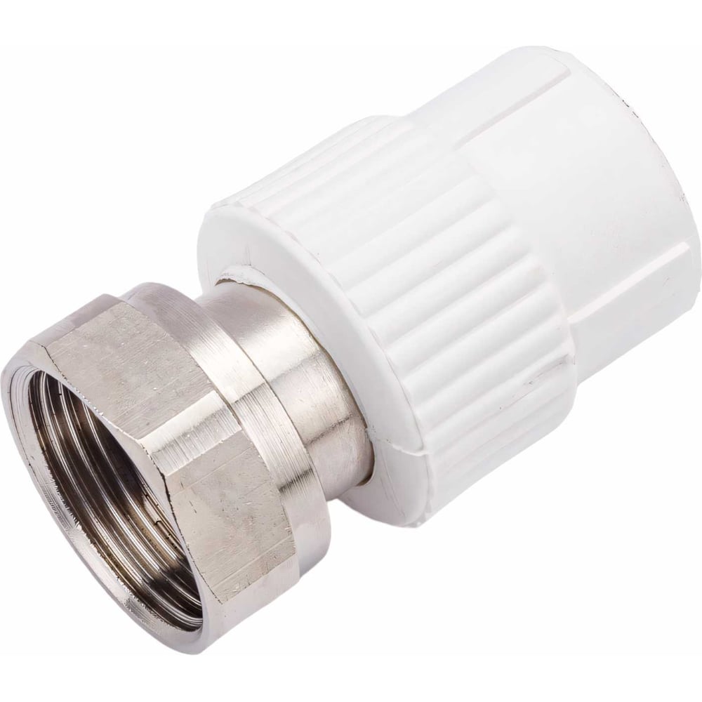 Муфта с накидной гайкой PRO AQUA PP-R белая d-25 мм 1 PA29015b"
