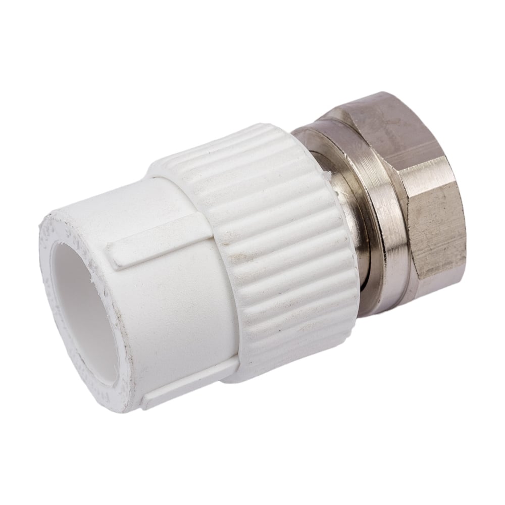 Муфта с накидной гайкой PRO AQUA PP-R белая d-25 мм 1 PA29015b"