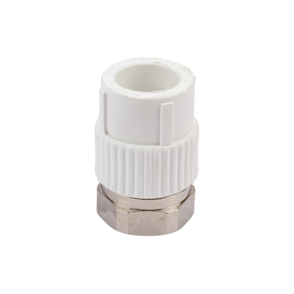 Муфта с накидной гайкой PRO AQUA PP-R белая d-25 мм 1 PA29015b"