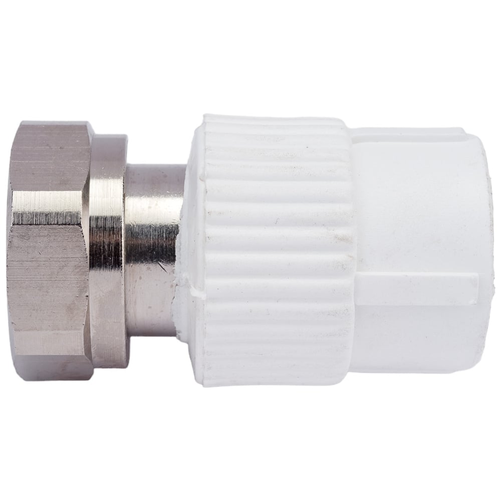 Муфта с накидной гайкой PRO AQUA PP-R белая d-25 мм 1 PA29015b"