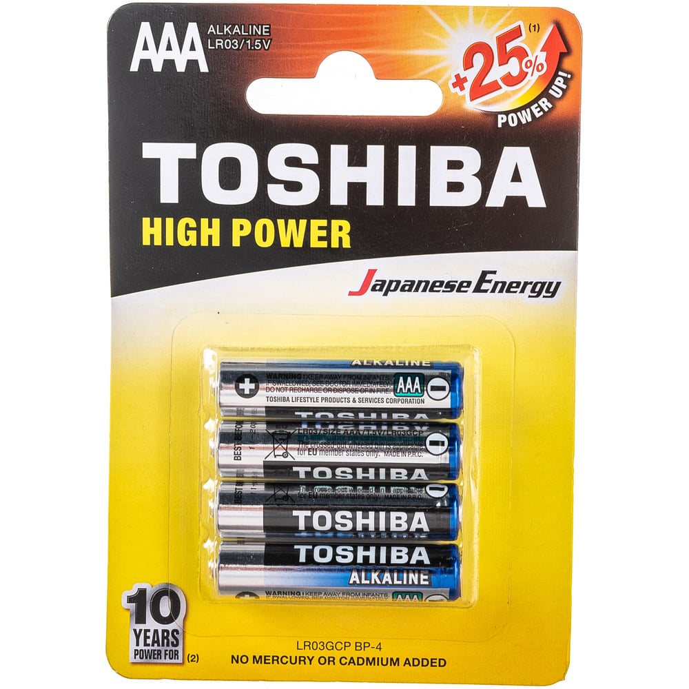 Алкалиновый элемент питания Toshiba LR03 4454