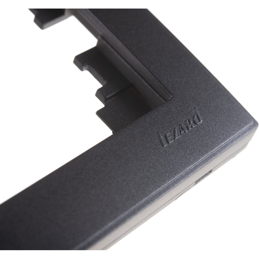 Горизонтальная рамка LEZARD RAIN с вст. цв. черный графит матовый 703-4141-146