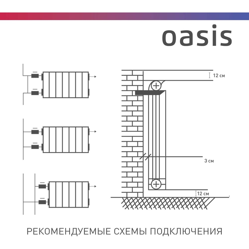 Биметаллический радиатор OASIS Эко 500/100/10 4640039487234