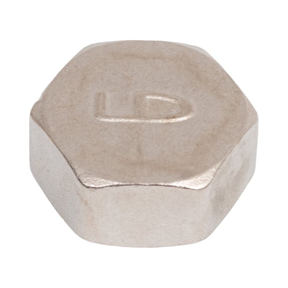 Заглушка LD Pride DN15 (1/2) ВР латунь никель LD.67.504.15.1"