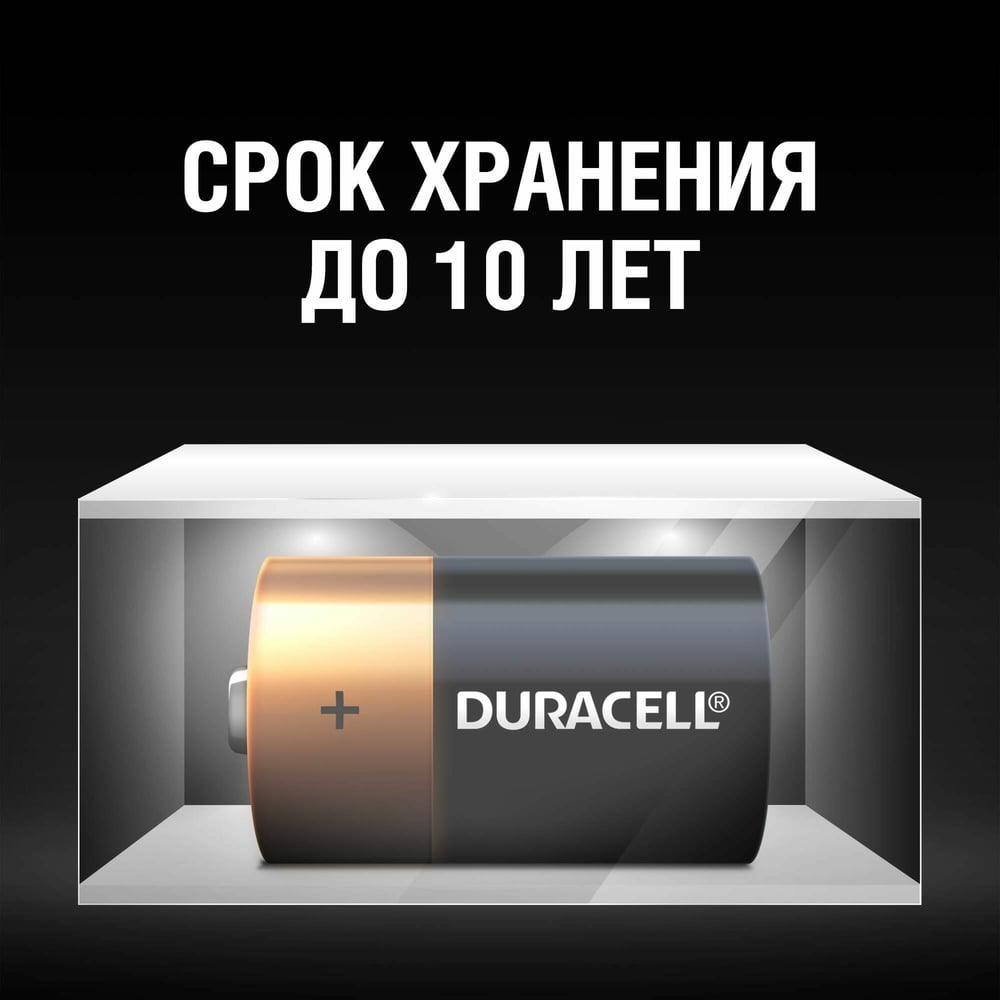 Батарейки щелочные Duracell Basic D/LR20 2 шт. блистер Б0014055 RPL00568