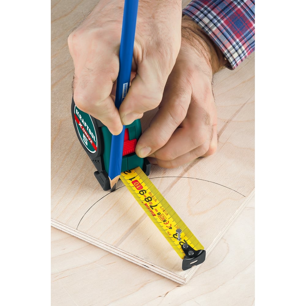 Рулетка KRAFTOOL X-Drive 5м/25мм с ударостойким обрезиненным корпусом 34122-05-25_z02