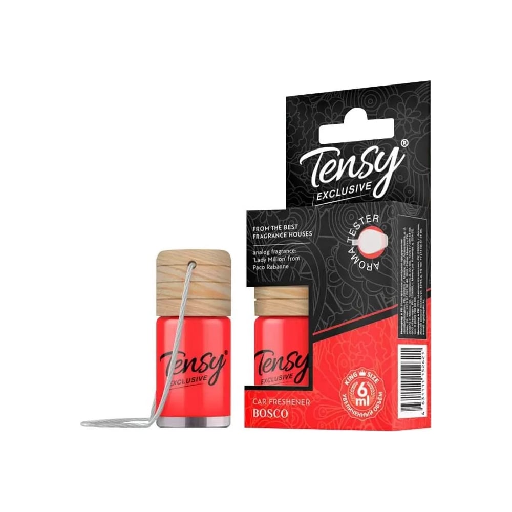 Ароматизатор Tensy бутылочка с дер.крыжкой эксклюзив sholk (шелк) с пробником TB-26