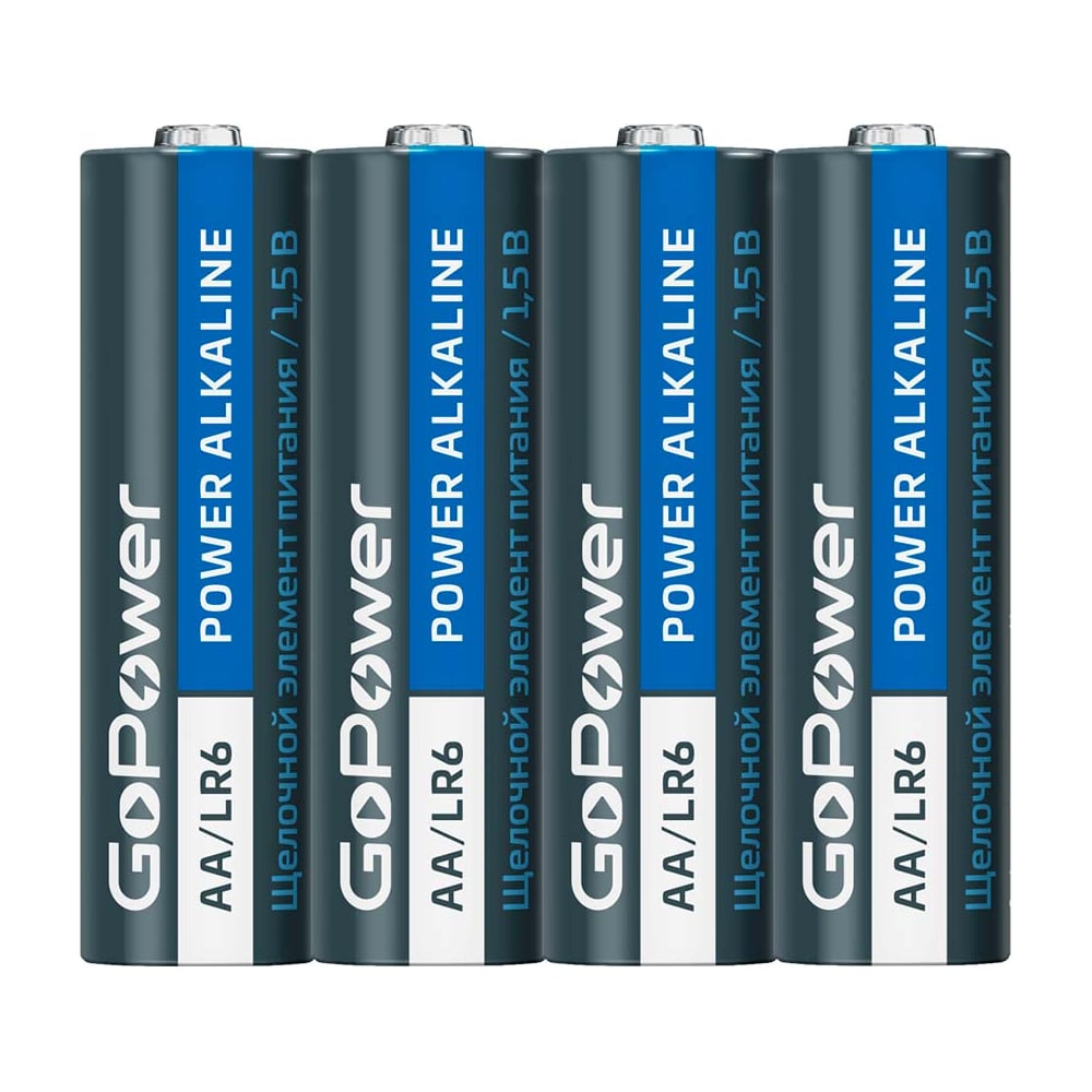 Батарейка GoPower LR6 AA BL4 Alkaline 1.5V 00-00015601