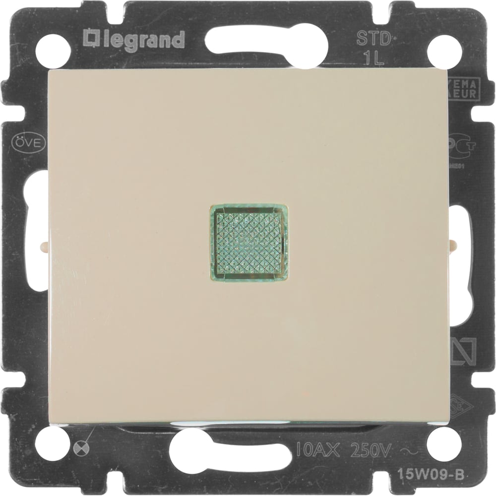 Выключатель Legrand DIY Valena Крем 1-клавишный с подсветкой 695601