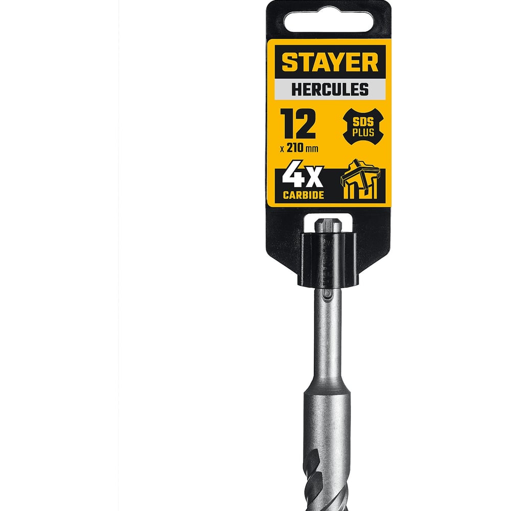 Бур STAYER HERCULES-4Х 12x210 мм, SDS-plus бур