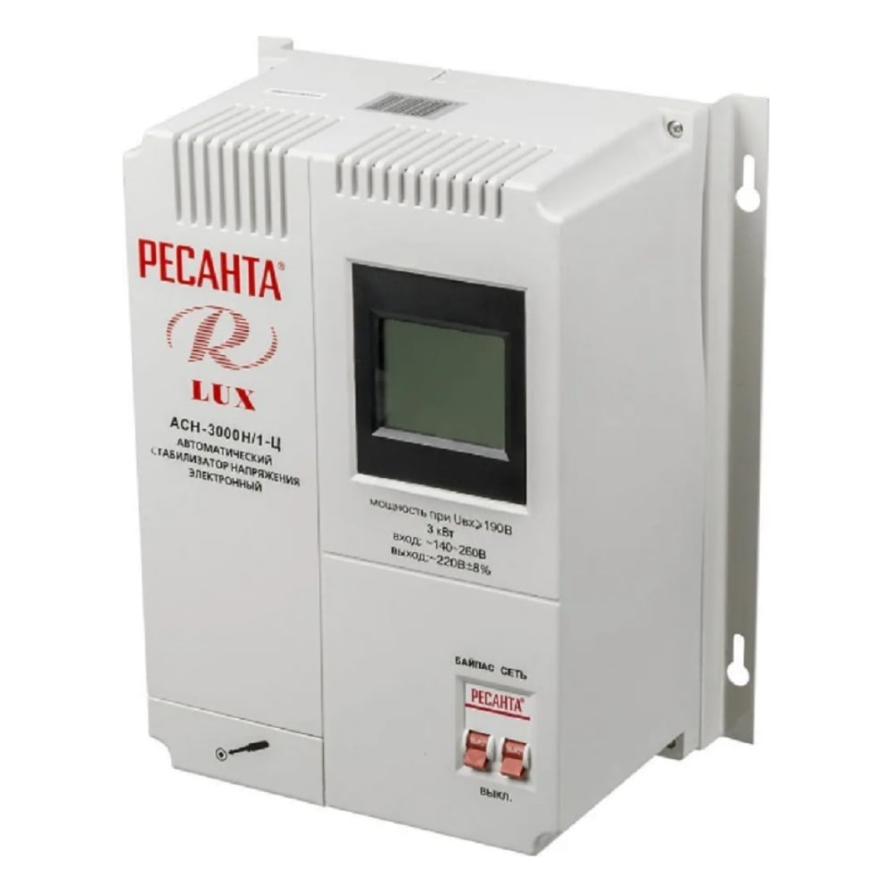 Стабилизатор напряжения Ресанта АСН 3000 Н/1-Ц Lux 63/6/21