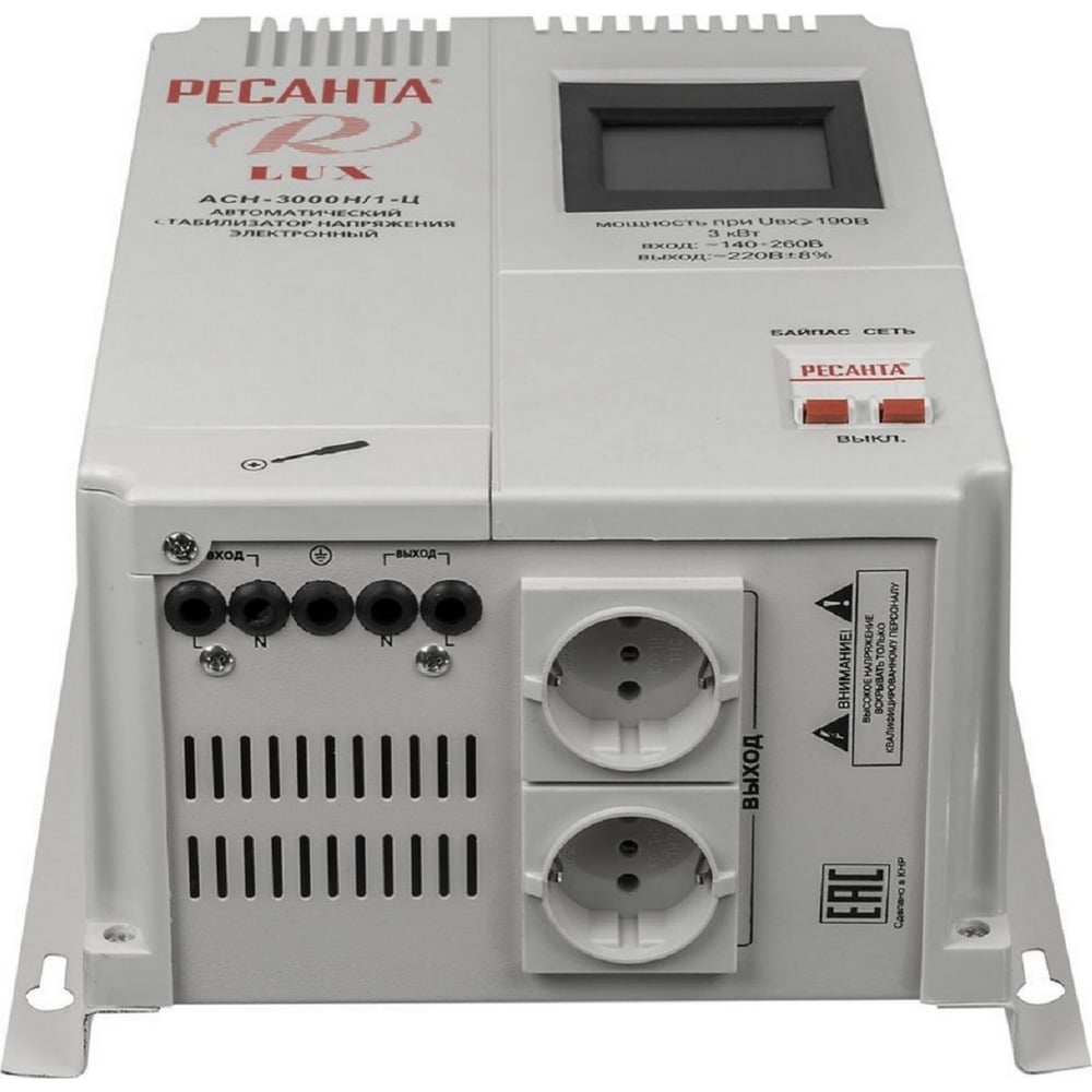 Стабилизатор напряжения Ресанта АСН 3000 Н/1-Ц Lux 63/6/21