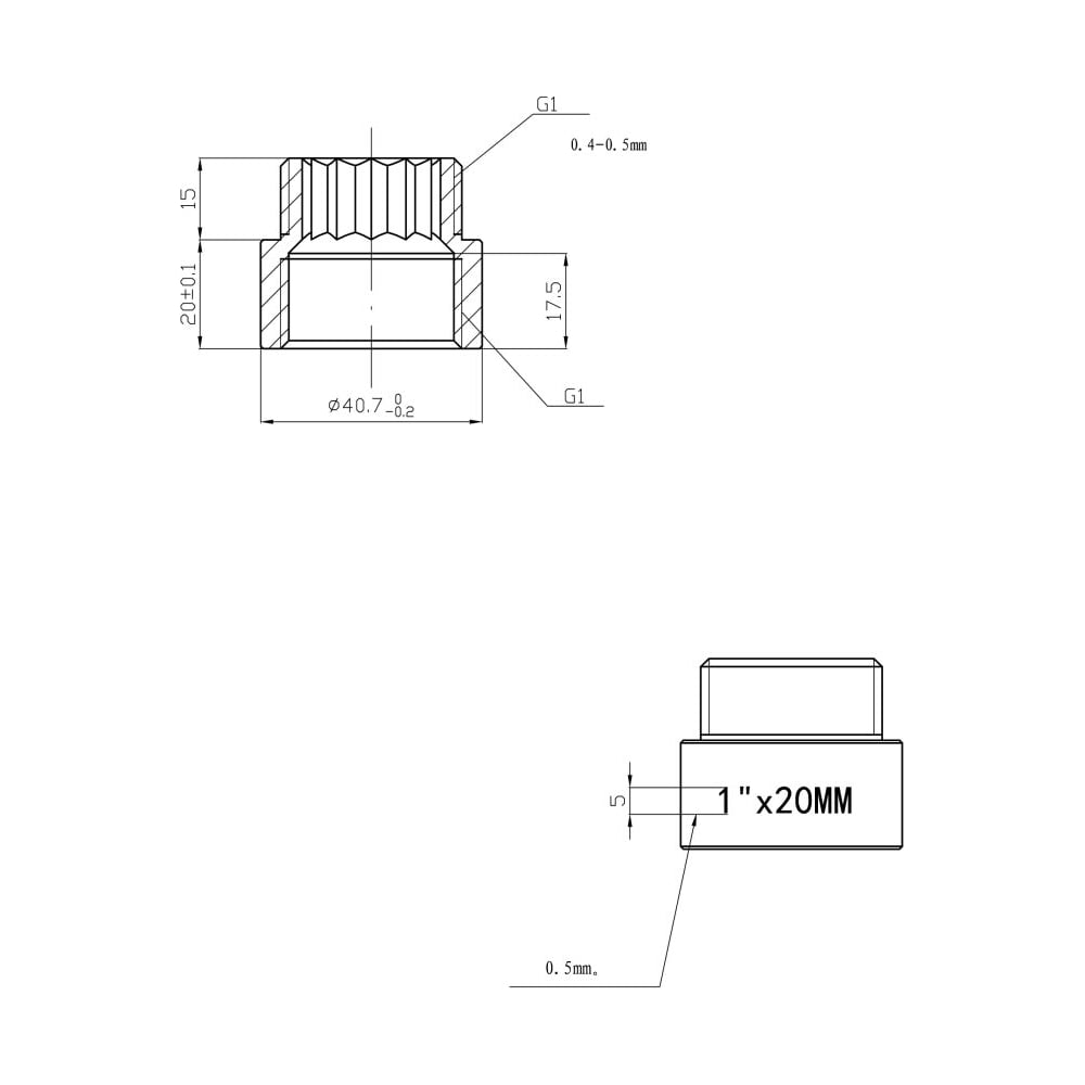Удлинитель AV Engineering 1 вн-нар х 20 мм AVE301028
