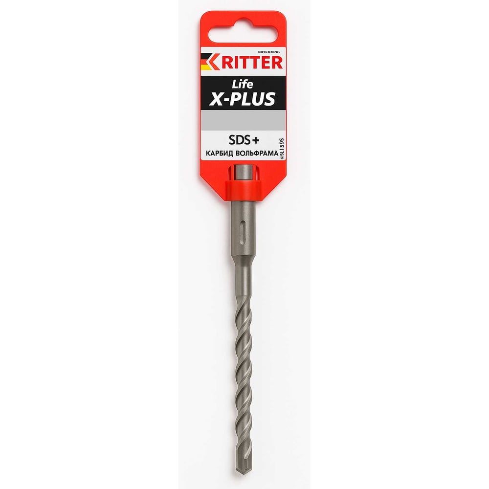 Бур RITTER SDS+ Life X-Plus 6х150/210 (Х-образная увеличенная твердосплавная напайка YG9, 4 резца) 10406210