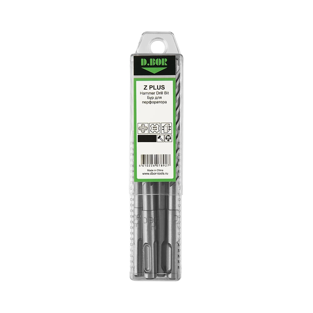 Бур D.BOR SDS-plus Z PLUS 6х50/110, 4-cutting, 10 шт D-4ZPD06L0110-10