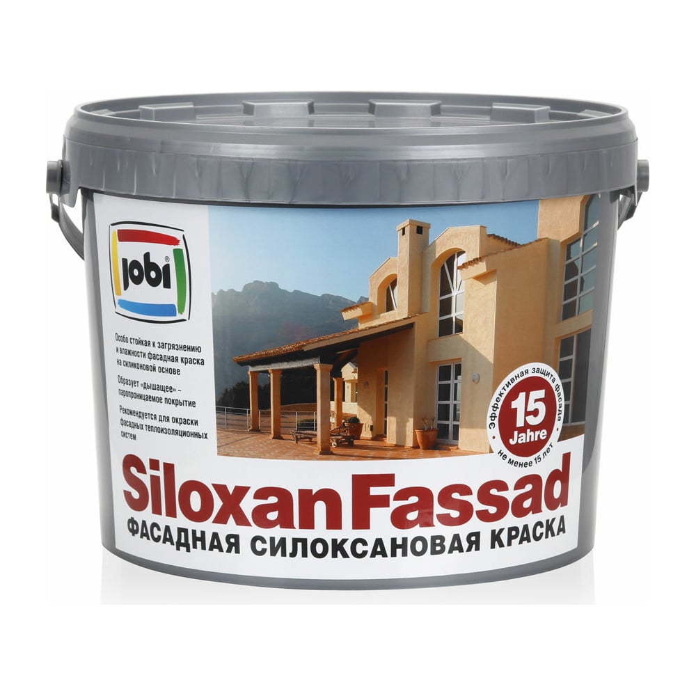 Краска фасадная силоксановая JOBI SILOXANFASSAD 10 л 17404
