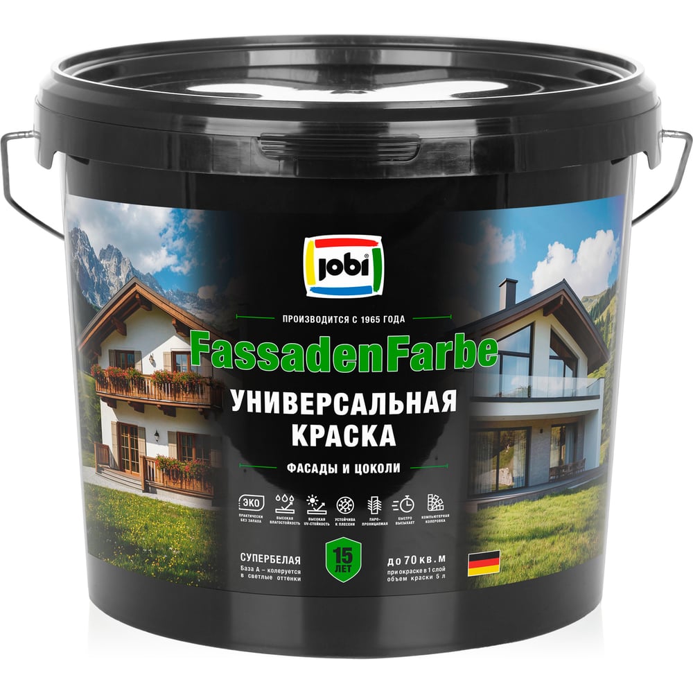 Краска фасадная JOBI FassadenFarbe 5 л 36400