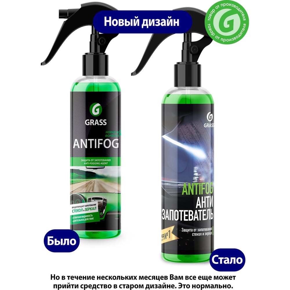 Антизапотеватель 250 мл Grass ANTIFOG 154250
